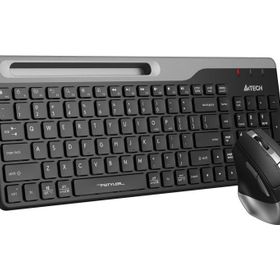 A4-Tech FB2535C Bluetooth Kablosuz Q TRK Optic Siyah Gri Multimedya Klavye Mouse