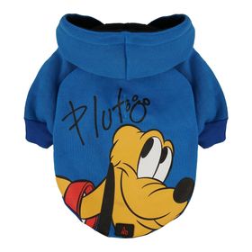 A40 A40402 Disney Pluto Kapüşonlu İçi Şardonlu Mavi Renk Kedi - Köpek Sweatshirt