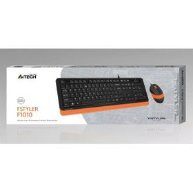 A4Tech F1010 Siyah - Turuncu Kablolu Klavye Mouse Seti