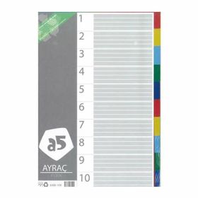 A5 3008-10R 1-10 Renkli A4 Ayraç