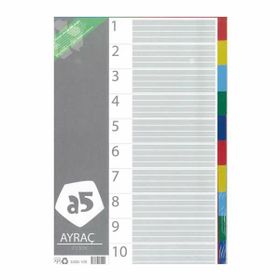 A5 3008-10R 1-10 Renkli A4 Ayraç