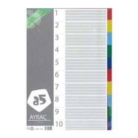 A5 3008-10R 1-10 Renkli A4 Ayraç