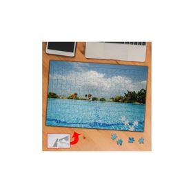 A534 Havuz Gökyüzü Ağaçlar 240 Parça Puzzle Yapboz Tablo