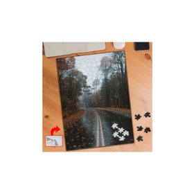 A819 Sonbahar Yağmur Yapraklar 240 Parça Puzzle Yapboz Tablo