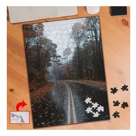 A819 Sonbahar Yağmur Yapraklar 240 Parça Puzzle Yapboz Tablo