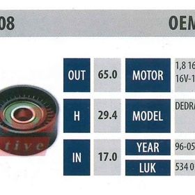 ABA 25950008 145-146-147-155-156-166-GTV-Spider 1.4-16V-1.6 16V-1.8 16V-1.9JTD-92 Alternatör Gergi Rulmanı
