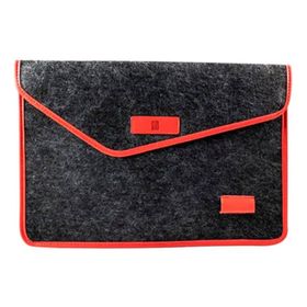 ABA Kırmızı Siyah Keçe Laptop Çantası