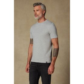 Abbate Easy Penye Pamuklu Comfort Fit Açık Gri Bisiklet Yaka Erkek Düz T-Shirt