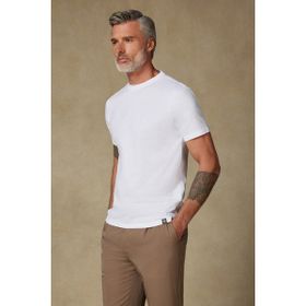 Abbate Easy Penye Pamuklu Comfort Fit Beyaz Bisiklet Yaka Erkek Düz T-Shirt