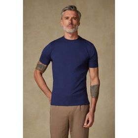 Abbate Easy Penye Pamuklu Comfort Fit Lacivert Bisiklet Yaka Erkek Düz T-Shirt