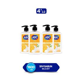 ABC 4x400 ml Bal Süt Beyaz Sıvı Sabun