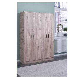 Abete Atlantik Çam Elbise Dolabı-Yüklük-Kiler 4 Kapılı Gardrop