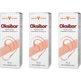 Abfen Farma Oksibor Kulak Çevresi Dezenfekte 3x30 ml Solüsyon