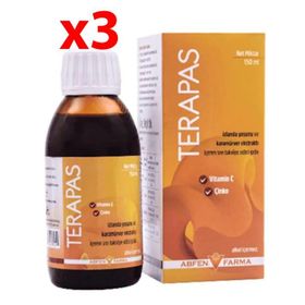 Abfen Farma Terapas İzlanda Yosunu Kara Mürver 3x150 ml Şurup
