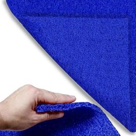 Abk Plastik 100x600 cm Kıvırcık Mavi Kaymaz Kaydırmaz Halı