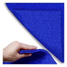 Abk Plastik 100x750 cm Kıvırcık Mavi Kaymaz Kaydırmaz Halı