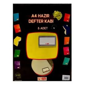 Abka A4 5'li Sarı Renkli Şeffaf Hazır Kaplık