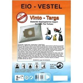 abnturk Vestel Vision-Targa Özel Üretim 3 Kat 5 Adet Elyaf Süpürge Toz Torbası