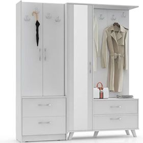 Abre VM-342348 Beyaz Portmanto