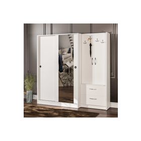 Abre VM300348 Beyaz Vestiyer Portmanto Ayakkabılık