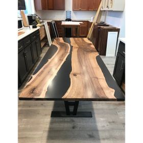 Abronya 90x200 cm Epoxy Masa Epoksi Yemek Masası