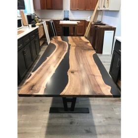 Abronya 90x200 cm Epoxy Masa Epoksi Yemek Masası