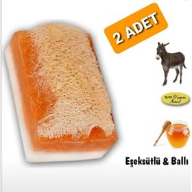 Abu Şifa Doğal El Yapımı Kabak Lifli 2x120 gr Ballı Eşek Sütü Sabunu
