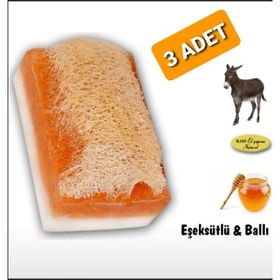 Abu Şifa Doğal El Yapımı Kabak Lifli 3x120 gr Ballı Eşek Sütü Sabunu