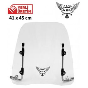 ABV Universal 41x45 cm Bağlantı Ekipmanlı Şeffaf Siperlik