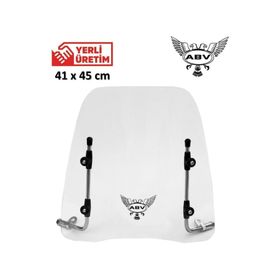 ABV Universal 41x45 cm Bağlantı Ekipmanlı Şeffaf Siperlik