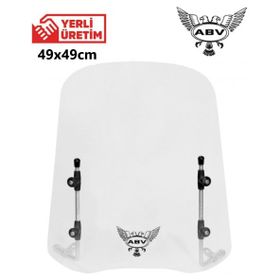 ABV Universal 49x49 cm Bağlantı Ekipmanlı Şeffaf Siperlik
