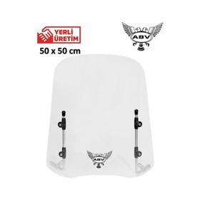 ABV Universal 49x49 cm Bağlantı Ekipmanlı Şeffaf Siperlik
