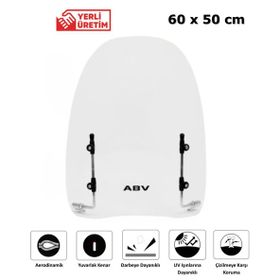 ABV Universal 60x60 cm Bağlantı Ekipmanlı Şeffaf Siperlik