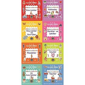 Aç-Kapa Öğren Dikkat ve Etkinlik Seti 8 Kitap - Karatay