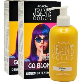 Acacia Jean's Color Fantastik Sarı 250 ml Fantastic Yellow Pastel Amonyaksız Balyaj Renkli Saç Boyası