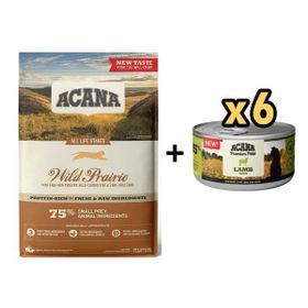 Acana Wild Prairie Tavuklu ve Balıklı Tahılsız 4.5 kg Kedi Mama + Premium Kuzulu 6x85 gr Kedi Konserve