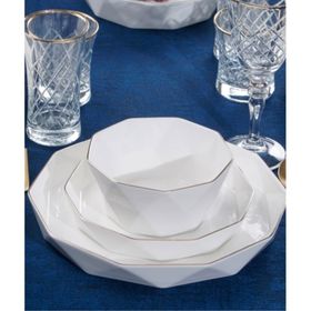 Acar 012192 Diamond Collection Bianco Perla 24 Parça Yemek Takımı