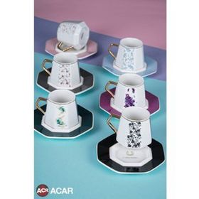 Acar 11827 Porselen 3 Vakte Kadar Kahve Fincan Takımı