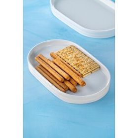 Acar 20,5 cm Bianco Perla Oval Sunum Kayık Tabak