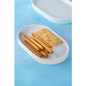 Acar 20,5 cm Bianco Perla Oval Sunum Kayık Tabak