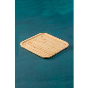 Acar 25 20 cm Bambu Kare Sunumluk Tabak