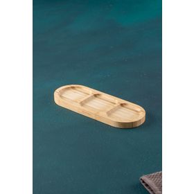 Acar 25 cm Bambu 3 Bölmeli Sunum Tabak