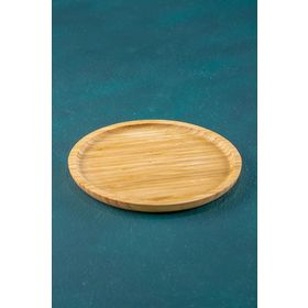 Acar 28 20 cm Bambu Yuvarlak Sunumluk Tabak
