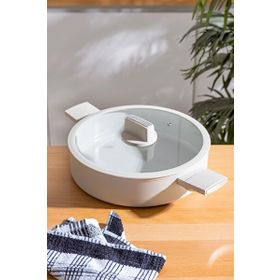 Acar 28 cm Ultimate Pro Cam Seramik Basık Tencere