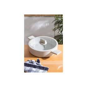 Acar 28 cm Ultimate Pro Cam Seramik Basık Tencere