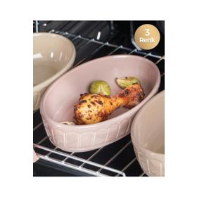 Acar 5599 Mina 26 cm Porselen Oval Fırın Kabı