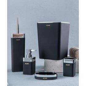Acar AKR-05506/8 Aria Siyah 5 Parça Akrilik Banyo Seti