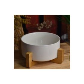 Acar Bambu Standlı Porselen Yuvarlak 15 cm Servis Kasesi