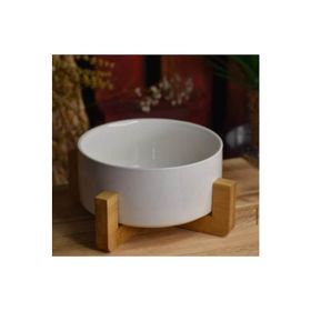 Acar Bambu Standlı Porselen Yuvarlak 15 cm Servis Kasesi