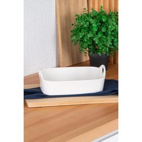 Acar Bianco 25 cm Perla Dikdörtgen Kulplu Kase